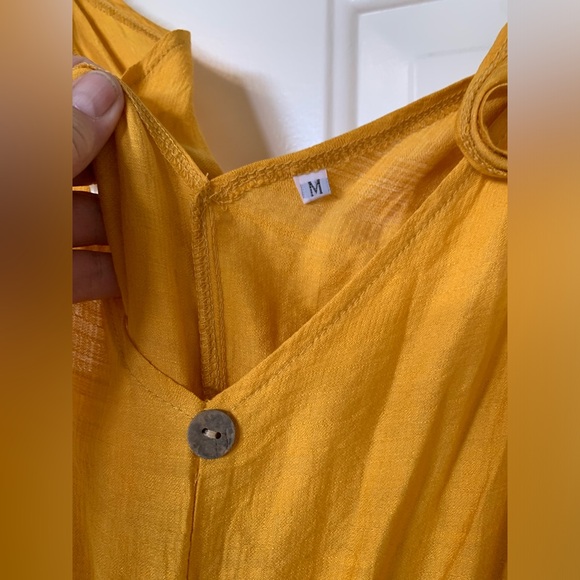 Gold Sundress With Tie Straps 🌴 - Picture 3 of 6